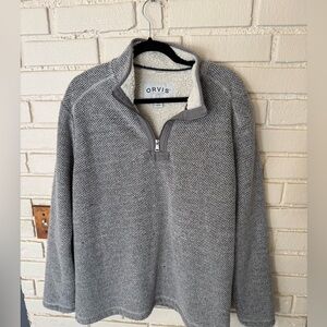 Orvis Men's Gray Zip-Up Sweater